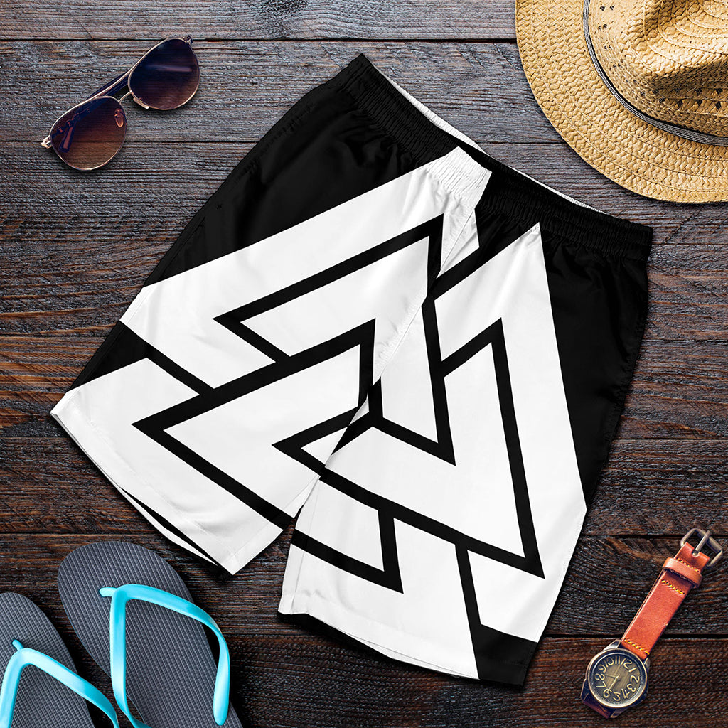 Viking Valknut Symbol Print Men's Shorts