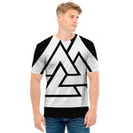 Viking Valknut Symbol Print Men's T-Shirt