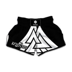 Viking Valknut Symbol Print Muay Thai Boxing Shorts