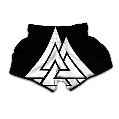 Viking Valknut Symbol Print Muay Thai Boxing Shorts
