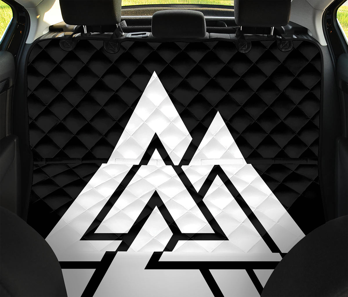 Viking Valknut Symbol Print Pet Car Back Seat Cover