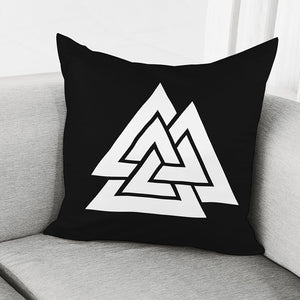 Viking Valknut Symbol Print Pillow Cover