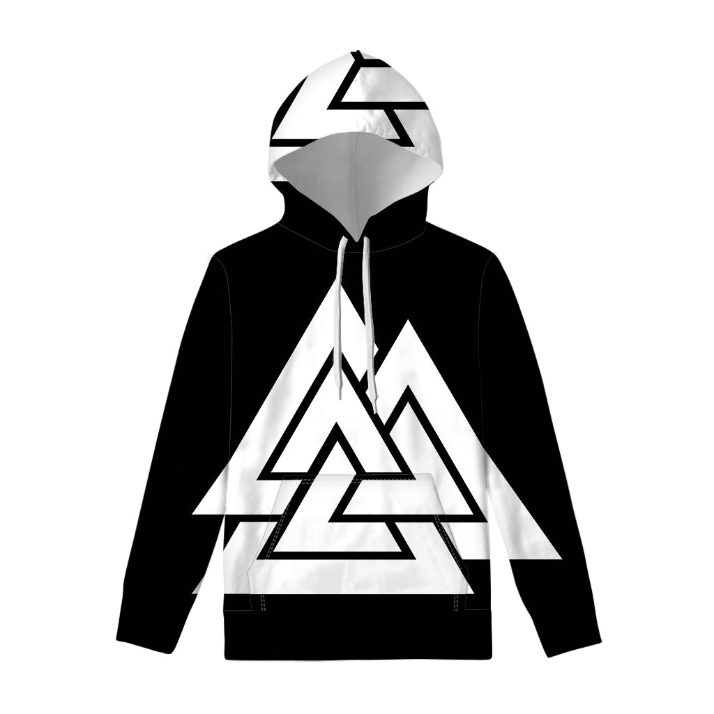 Viking Valknut Symbol Print Pullover Hoodie