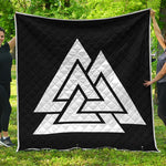 Viking Valknut Symbol Print Quilt