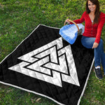 Viking Valknut Symbol Print Quilt
