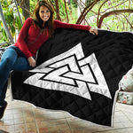 Viking Valknut Symbol Print Quilt