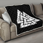 Viking Valknut Symbol Print Quilt