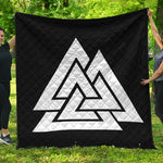 Viking Valknut Symbol Print Quilt