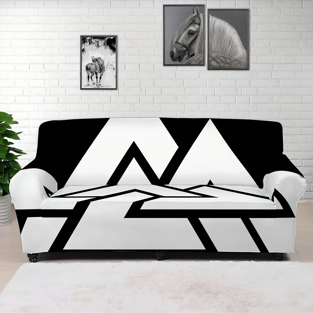Viking Valknut Symbol Print Sofa Cover