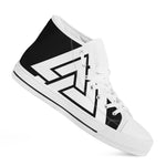 Viking Valknut Symbol Print White High Top Shoes