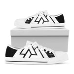 Viking Valknut Symbol Print White Low Top Shoes