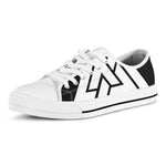 Viking Valknut Symbol Print White Low Top Shoes