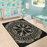 Viking Vegvisir Print Area Rug