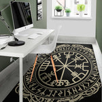 Viking Vegvisir Print Area Rug