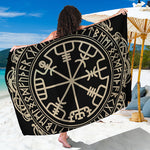 Viking Vegvisir Print Beach Sarong Wrap