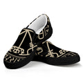 Viking Vegvisir Print Black Slip On Sneakers