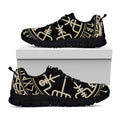 Viking Vegvisir Print Black Running Shoes