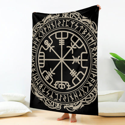 Viking Vegvisir Print Blanket