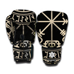 Viking Vegvisir Print Boxing Gloves