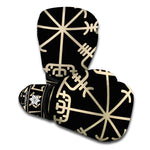 Viking Vegvisir Print Boxing Gloves