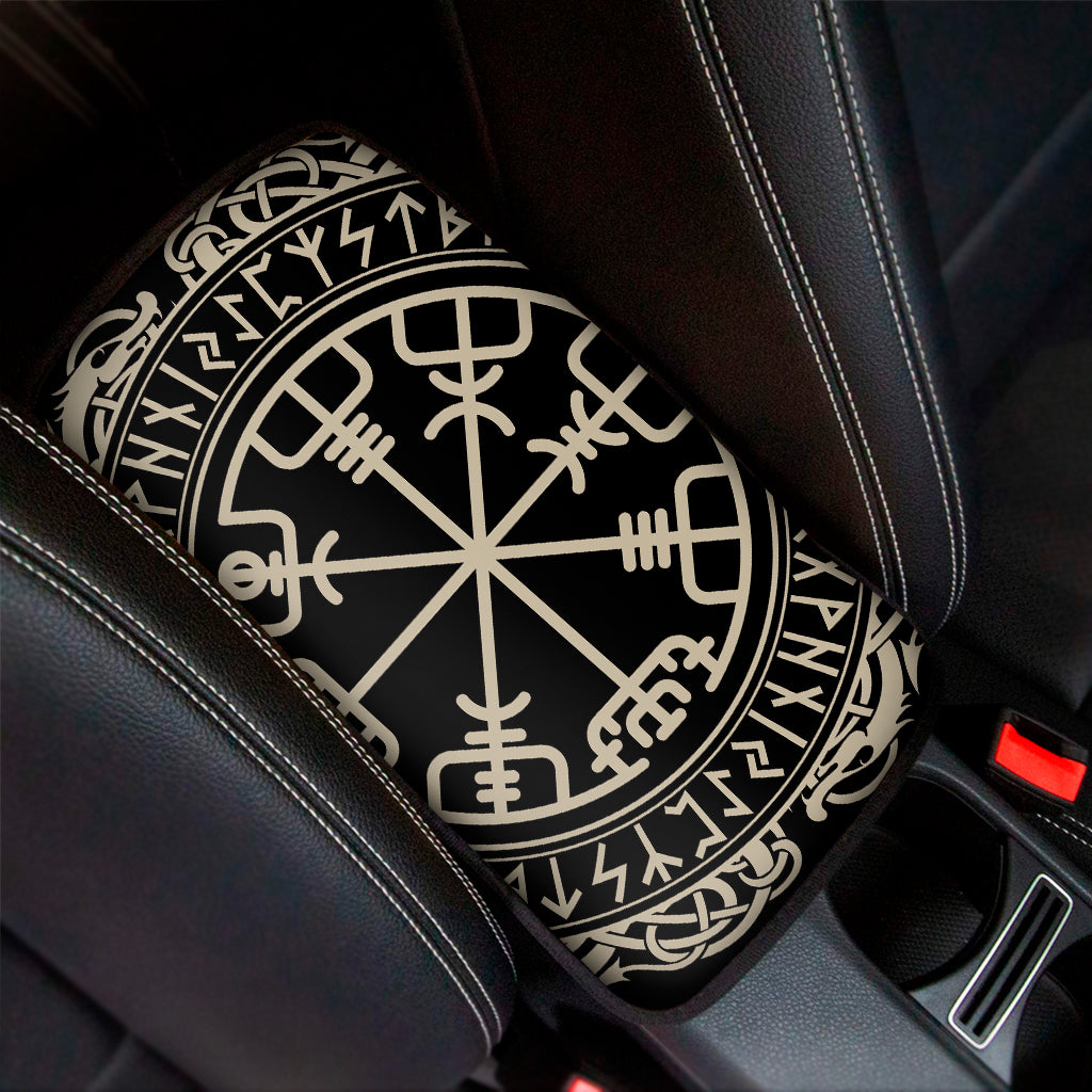 Viking Vegvisir Print Car Center Console Cover