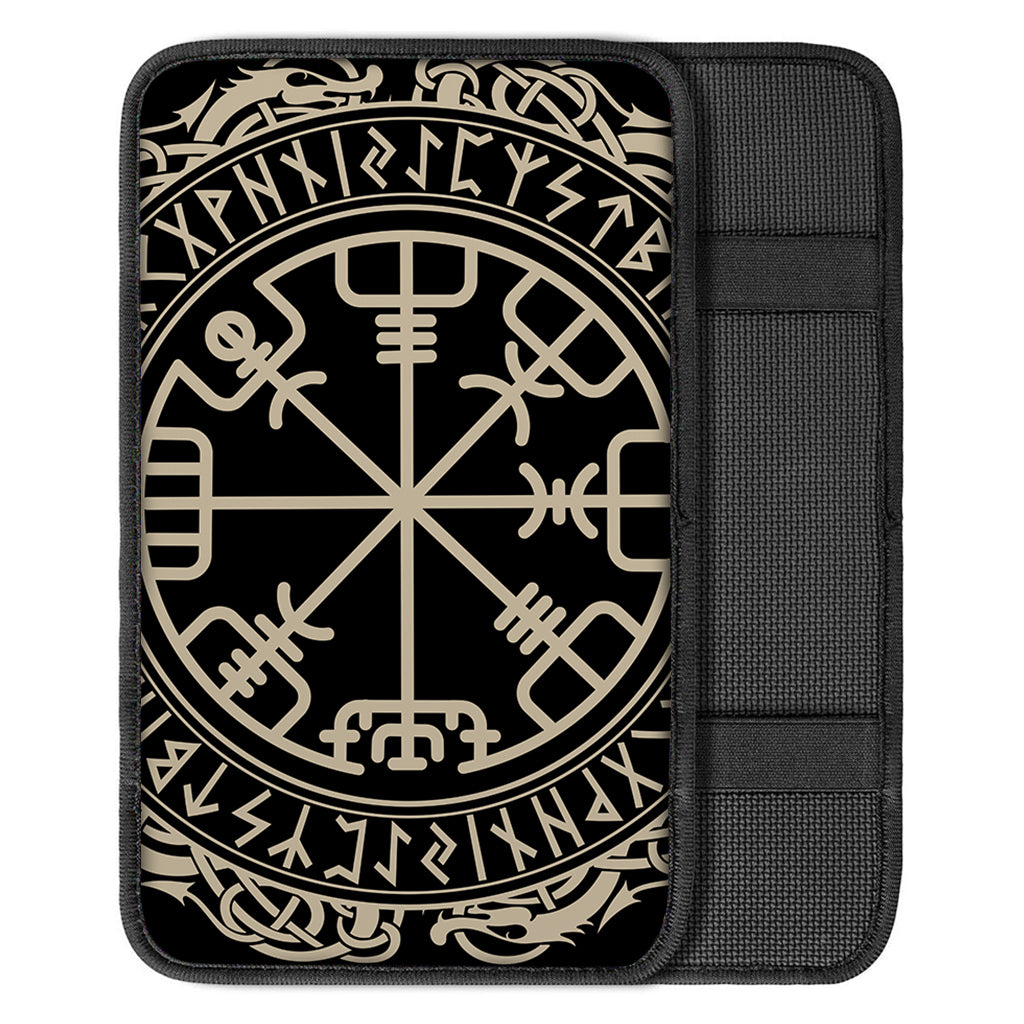 Viking Vegvisir Print Car Center Console Cover