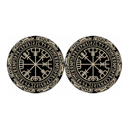 Viking Vegvisir Print Car Coasters