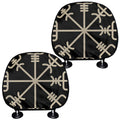 Viking Vegvisir Print Car Headrest Covers