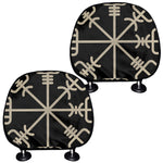 Viking Vegvisir Print Car Headrest Covers