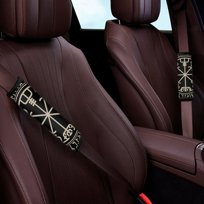 Viking Vegvisir Print Car Seat Belt Covers