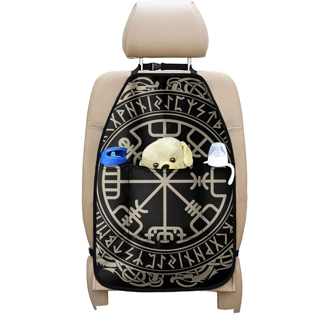 Viking Vegvisir Print Car Seat Organizers