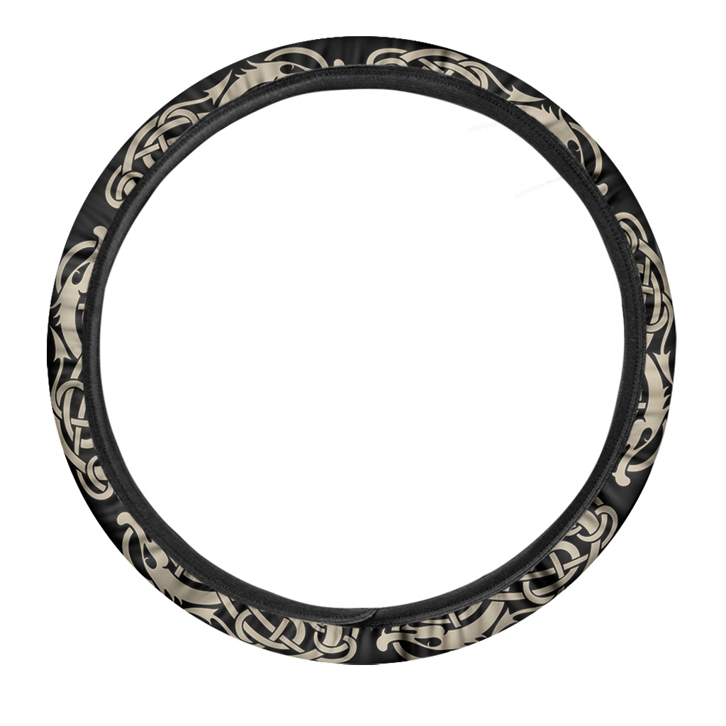 Viking Vegvisir Print Car Steering Wheel Cover