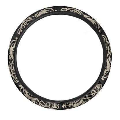 Viking Vegvisir Print Car Steering Wheel Cover