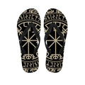 Viking Vegvisir Print Flip Flops
