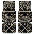 Viking Vegvisir Print Front and Back Car Floor Mats