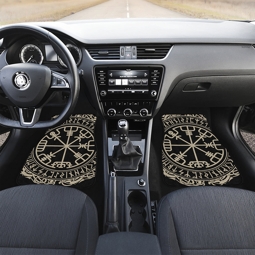 Viking Vegvisir Print Front and Back Car Floor Mats