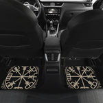 Viking Vegvisir Print Front and Back Car Floor Mats