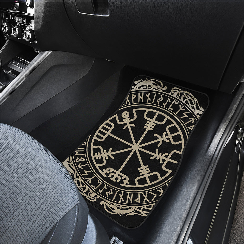 Viking Vegvisir Print Front and Back Car Floor Mats