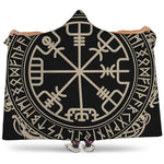 Viking Vegvisir Print Hooded Blanket
