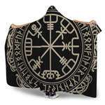 Viking Vegvisir Print Hooded Blanket