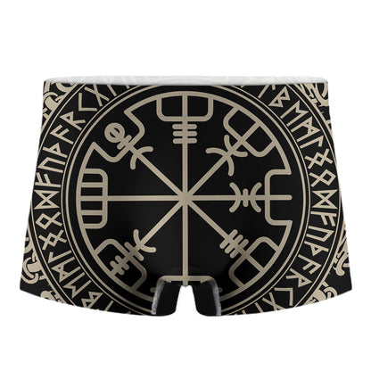 Viking Vegvisir Print Men's Boxer Briefs