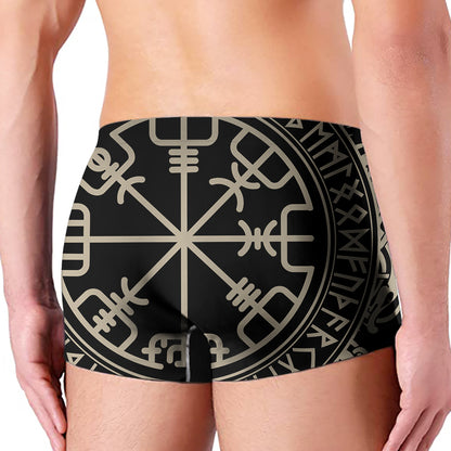 Viking Vegvisir Print Men's Boxer Briefs