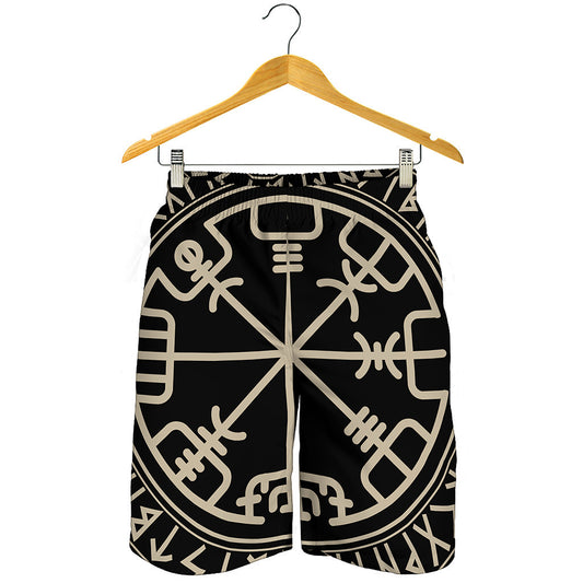 Viking Vegvisir Print Men's Shorts