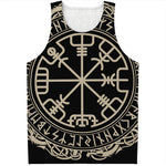 Viking Vegvisir Print Men's Tank Top