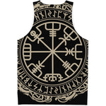 Viking Vegvisir Print Men's Tank Top