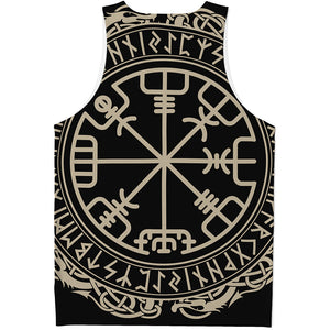 Viking Vegvisir Print Men's Tank Top