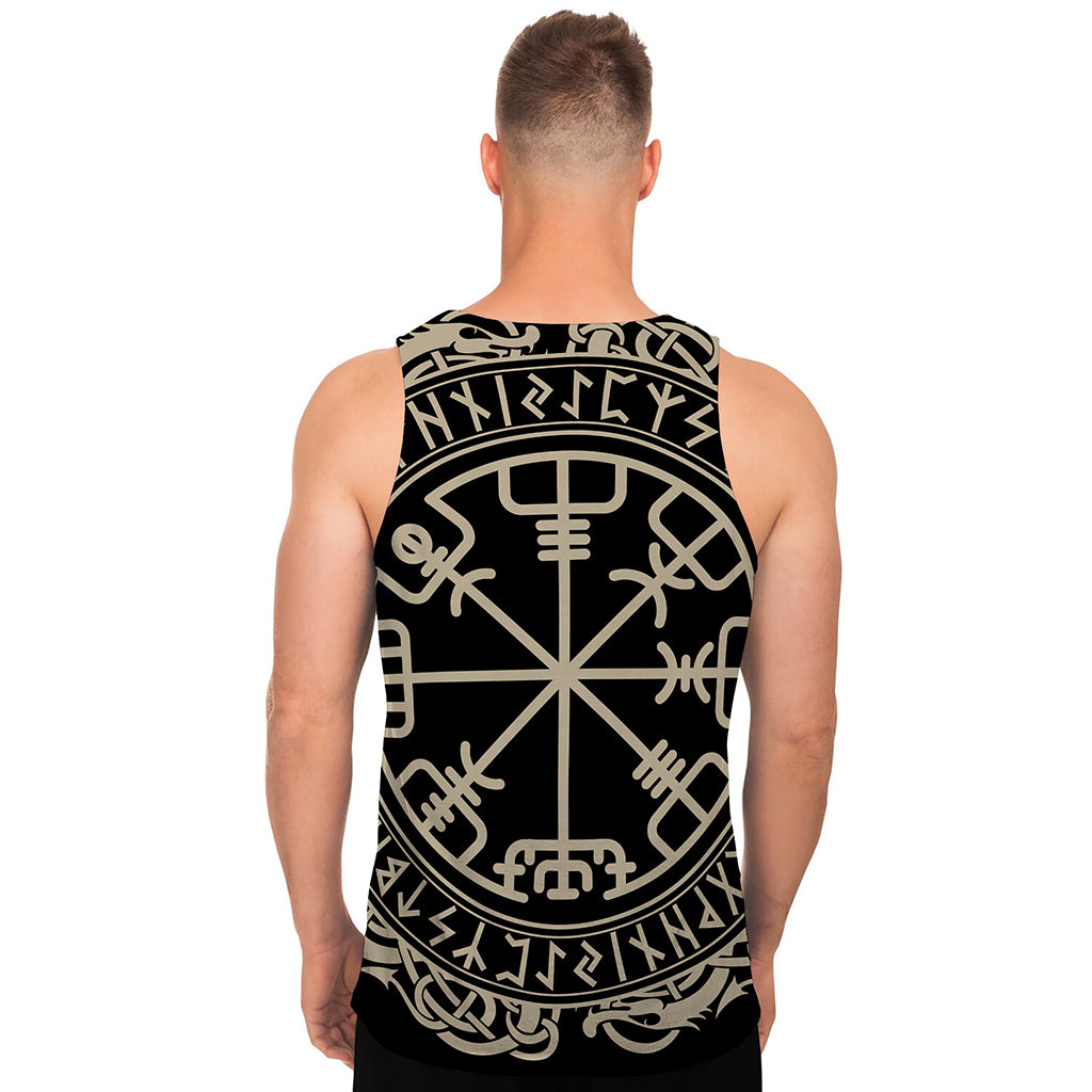 Viking Vegvisir Print Men's Tank Top