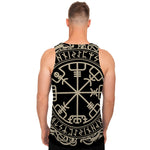 Viking Vegvisir Print Men's Tank Top