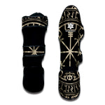 Viking Vegvisir Print Muay Thai Shin Guard