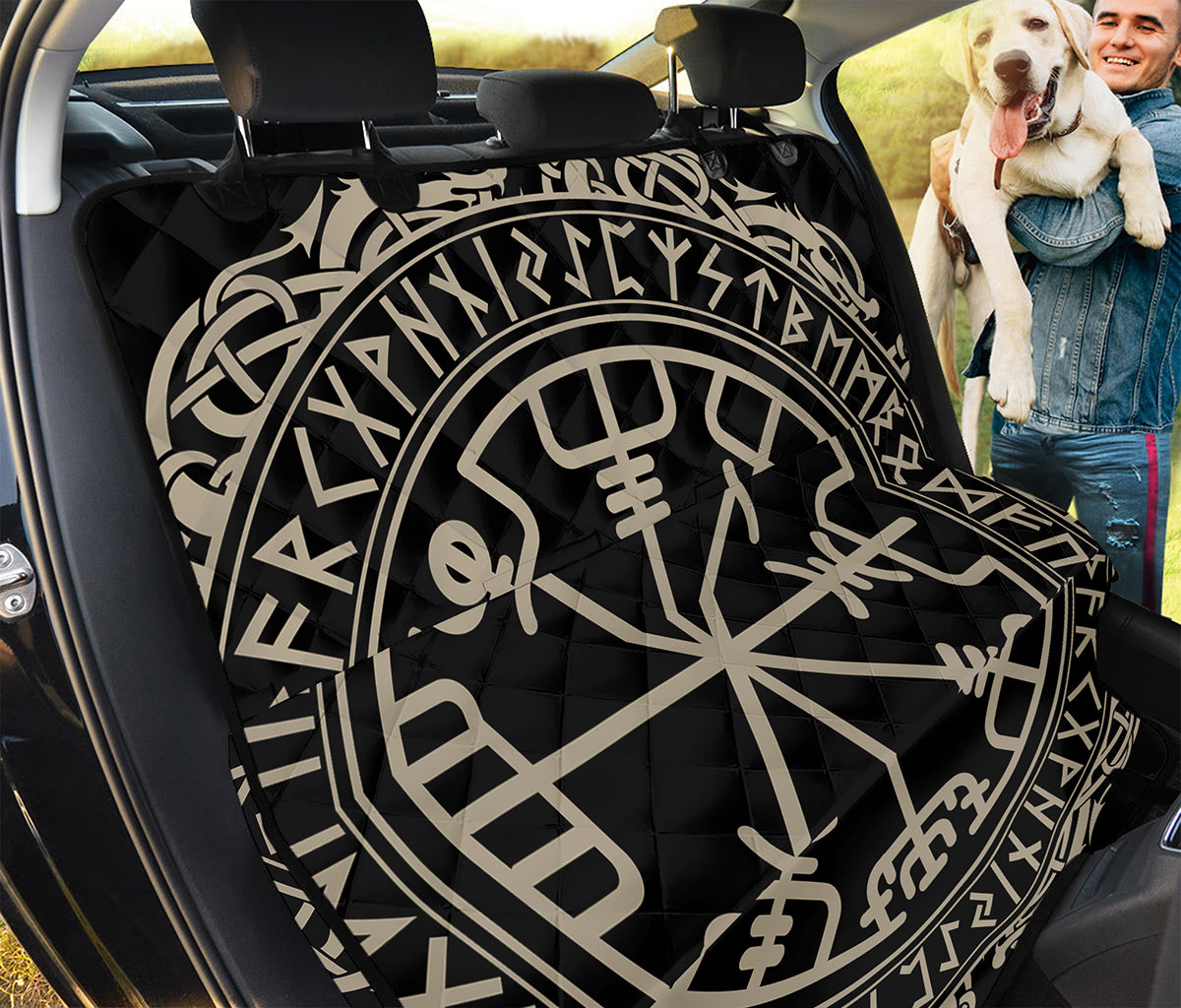 Viking Vegvisir Print Pet Car Back Seat Cover
